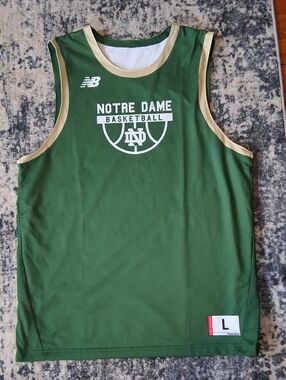 New Balance Green and Gold Notre Dame Basketball Tank